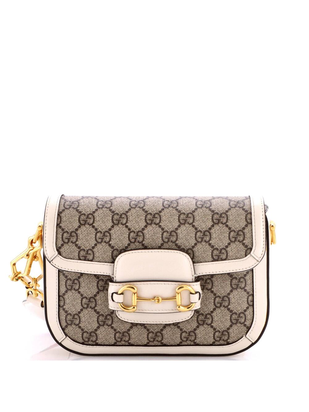 Gucci Horsebit Shoulder Bag Gg Coated #374654G24B